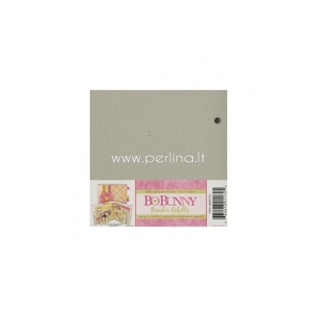 BoBunny 2-Ring Bare Naked Binder Pages, 15,2x15,2 cm