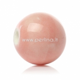 Ceramics bead, pink, 12 mm