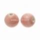 Ceramics bead, pink, 12 mm