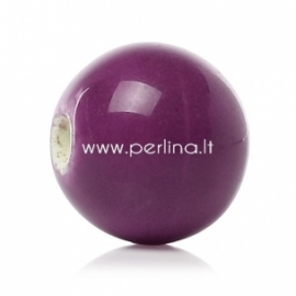 Ceramics bead, purple, 12 mm