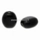 Ceramics bead, black, 20x17 mm