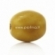 Ceramics bead, yellow, 20x17 mm