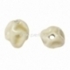 Ceramics bead, greeny cream, 16x14 mm
