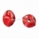 Ceramics bead, red, 16x14 mm