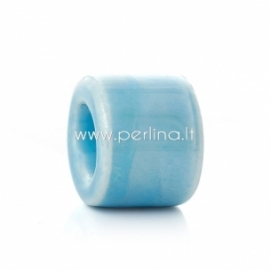 Ceramics bead, skyblue AB, 17x14 mm
