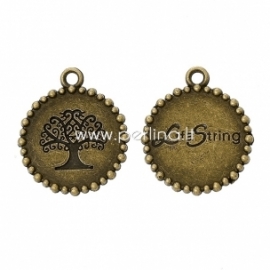 Pendant "Lita String", antique bronze, 25x21 mm