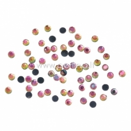 Hot fix flatback rhinestone, multicolor, ss6, 20 pcs