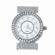 Laikrodis su kristalais, apvalus, sidabro sp., 38x31 mm