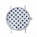 Watch face, round, silver tone, 4,4x4,1 cm
