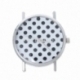 Watch face, round, silver tone, 4,4x4,1 cm