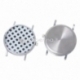 Watch face, round, silver tone, 4,4x4,1 cm