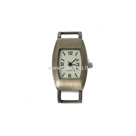 Watch face, rectangle, antique bronze, 42x23 cm