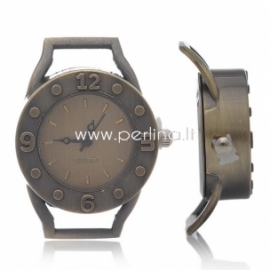 Watch face, round, antique bronze, 37,5x29 cm