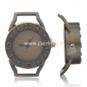 Watch face, round, antique bronze, 37,5x29 cm