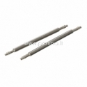 Watch wrist band spring bars strap, silver tone, 23x1,4 mm