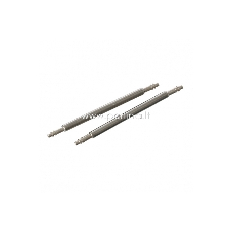 Watch wrist band spring bars strap, silver tone, 23x1,4 mm