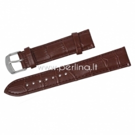 Genuine leather buckle watch bands, coffee, 12,5-8,8 cm, 1 set