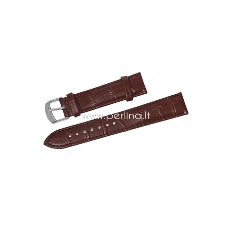 Genuine leather buckle watch bands, coffee, 12,5-8,8 cm, 1 set