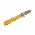 Polyurethane leather buckle watch bands, yellow, 10,5-7,5 cm, 1 set