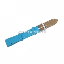 Polyurethane leather buckle watch bands, blue, 10,5-7,5 cm, 1 set