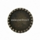 Chunk snap button cabochon setting, antique bronze, 24 mm