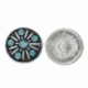 Chunk snap button, antique silver, 16 mm