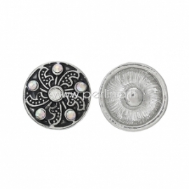 NOOSA spaudė "Gėlė", metalinė, 16 mm