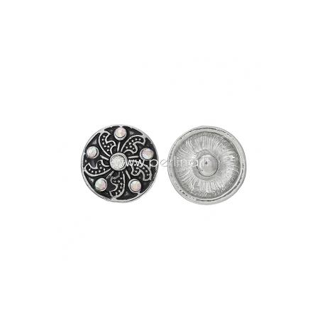 NOOSA spaudė "Gėlė", metalinė, 16 mm