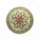 Chunk snap button "Flower", antique bronze, 20 mm