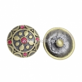 Chunk snap button, antique bronze, 20 mm