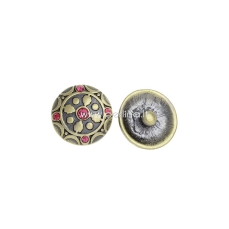 Chunk snap button, antique bronze, 20 mm