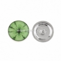 Chunk snap button, silver tone, 20 mm