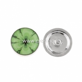 Chunk snap button, silver tone, 20 mm