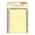 Tri-fold blank cards set, cream, 10,5x14,8 cm, 5 pcs