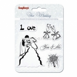 Clear stamps "Wedding. You&Me", 5 pcs