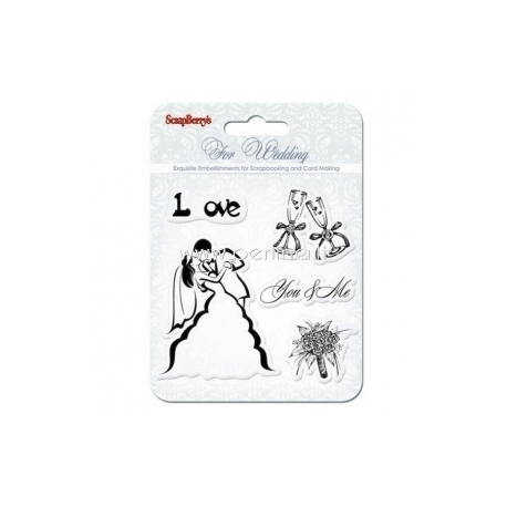 Clear stamps "Wedding. You&Me", 5 pcs