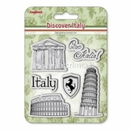 Clear stamps "Discover Italy. Italy", 6 pcs