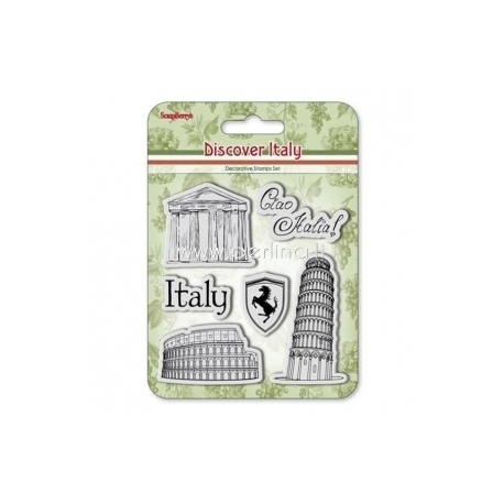 Clear stamps "Discover Italy. Italy", 6 pcs