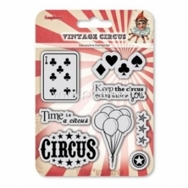 Clear stamps "Vintage Circus. Cards", 8 pcs