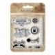 Clear stamps "Auto Vintage. Motor", 8 pcs