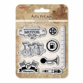 Clear stamps "Auto Vintage. Motor", 8 pcs