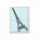 Wood button "Postage Stamp - Eiffel Tower", 4x2,9 cm