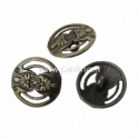 Metal button "Flower", 17 mm