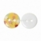 Resin button "Apple", yellow, 13 mm 