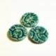 Ceramics button, blue, 3,2 cm
