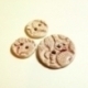 Ceramics button, pink, 3,6 cm