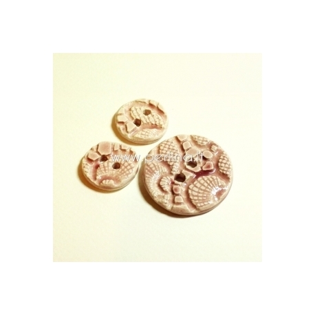 Ceramics button, pink, 3,6 cm