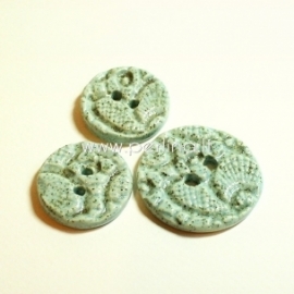 Ceramics button, mint, 3,6 cm