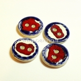 Ceramics button, marine, 2,5 cm