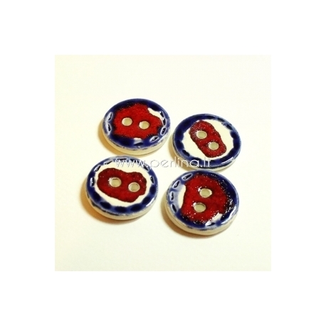Ceramics button, marine, 2,5 cm
